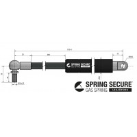 Gasspring 14/28 668-300  for trailer covers